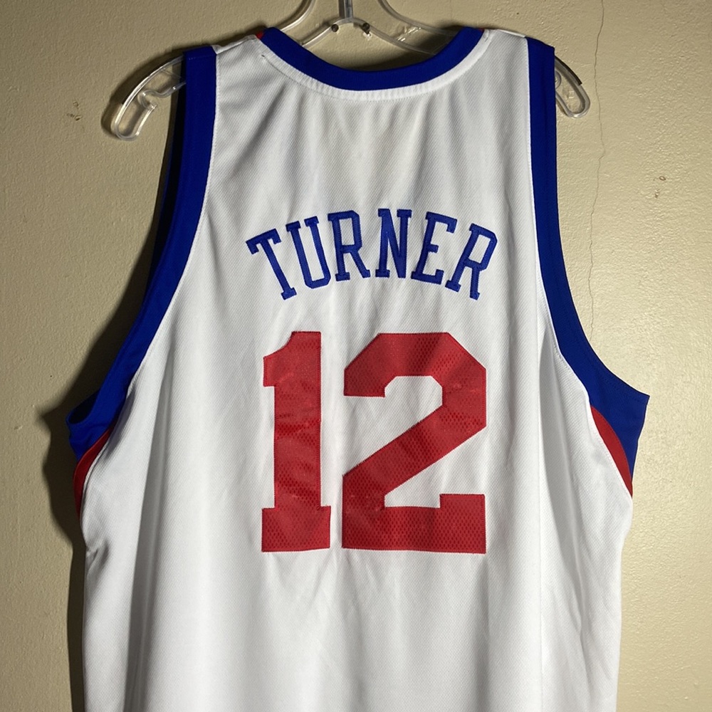 Sixers Evan Turner 2010 Adidas 2010 sz L Length+ 2 Stitched Jersey - Picture 3 of 13